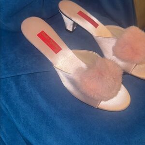 NEW Tender Tootsies size 8 sexy Elegant Pink Fur Women's Heels